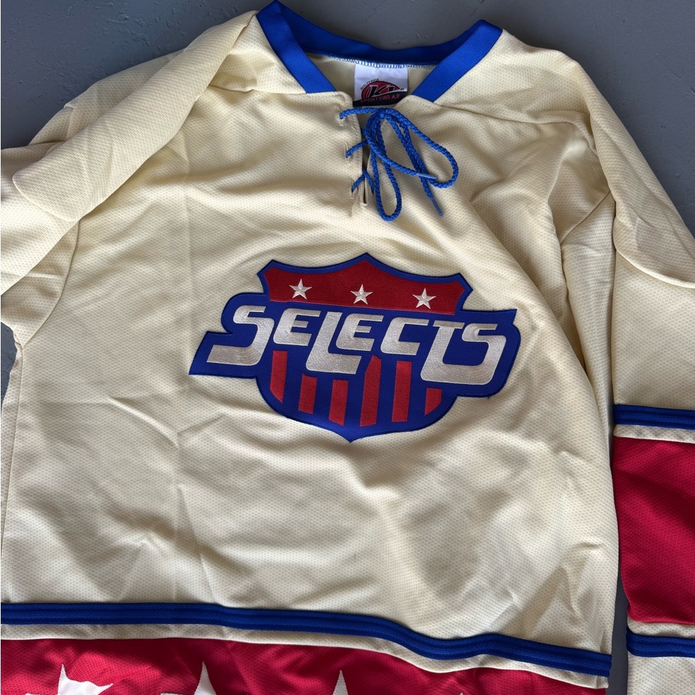 Cream and Red Selects Hockey Jersey